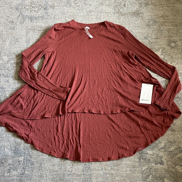 lululemon athletica Tops - Lululemon Dare to drape long sleeve top, size L, NWT,